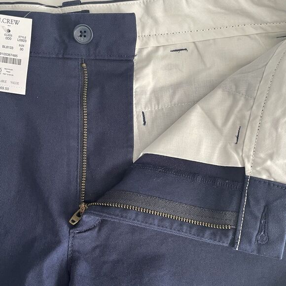 NEW J Crew Shorts Men's Size 30 Blue 7 Inch Inseam Flat Front Chino MSRP $69.50 - Picture 10 of 13